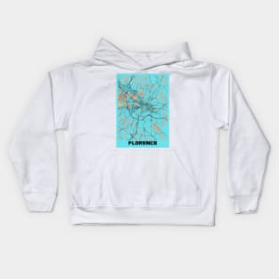 map of florence Kids Hoodie